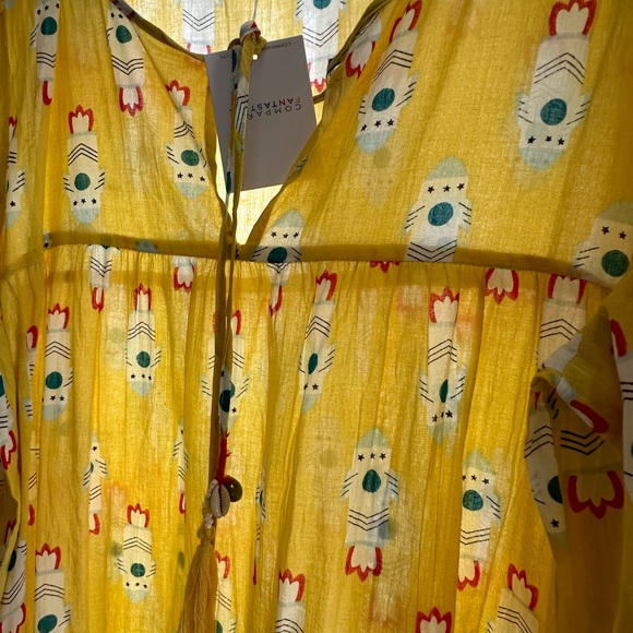 Compania Fantastica yellow rocket dress NWT lg. - Picture 5 of 6